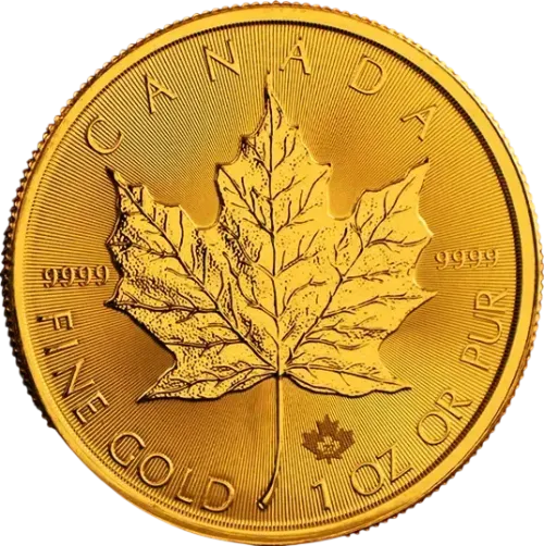 Монета золотая “Canadian Maple Leaf” 31,1 г, цена за грамм 153.00 USD на 2026.10.03. Монеты . Передняя сторона