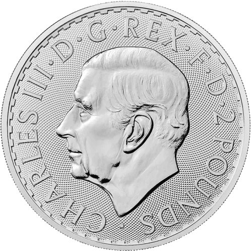 Монета серебряная “British Britannia” 31,1 г, цена за грамм 4.31 USD на 2026.10.03. Монеты . Задняя сторона