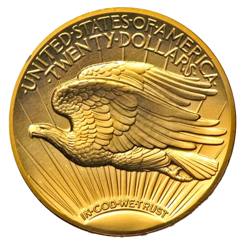 Монета золотая "American Liberty Ultra High Relief", цена за грамм уточните на сайте на 2026.10.03. Монеты . Задняя сторона