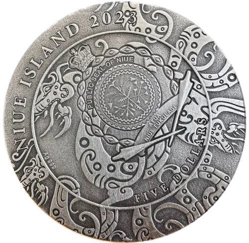 Монета серебряная “Тайцзун из легенды Тан” 62,2 г, цена за грамм 8.94 USD на 2026.10.03. Монеты . Задняя сторона