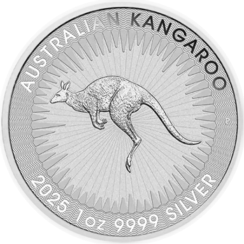 Монета серебряная “Australian Kangaroo” 31,1 г, цена за грамм 3.95 USD на 2026.10.03. Монеты . Передняя сторона