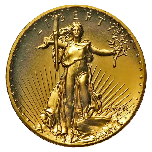Монета золотая "American Liberty Ultra High Relief", цена за грамм уточните на сайте на 2026.10.03. Монеты . Передняя сторона