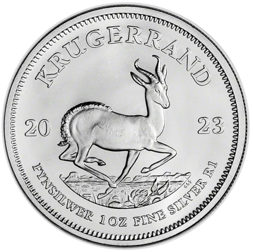 Монета серебряная “Krugerrand” 31,1 г, цена за грамм 3.95 USD на 2026.10.03. Монеты . Передняя сторона