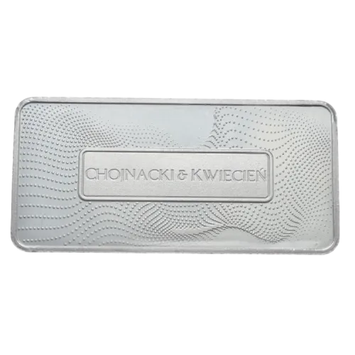 Слиток серебряный "Chojnacki kwiecień" 100 г., цена за грамм 2.60 USD на 2026.10.03. Серебро . Задняя сторона