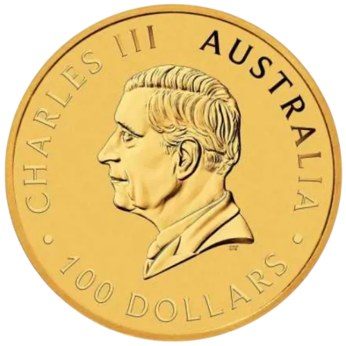 Монета золотая “Australian Kangaroo” 31,1 г, цена за грамм 153.00 USD на 2026.10.03. Монеты . Задняя сторона