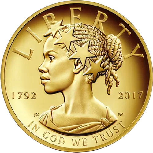 Монета золотая "American Liberty High Relief" 2017г, цена за грамм уточните на сайте на 2026.10.03. Монеты . Передняя сторона