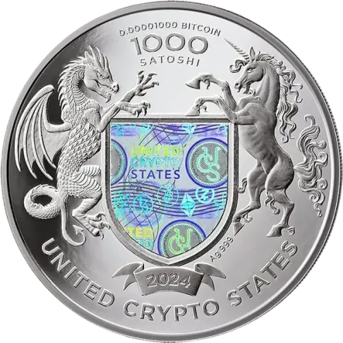 Монета серебряная "Свобода Украины" 31,1г, цена за грамм 7.54 USD на 2026.10.03. Монеты . Задняя сторона